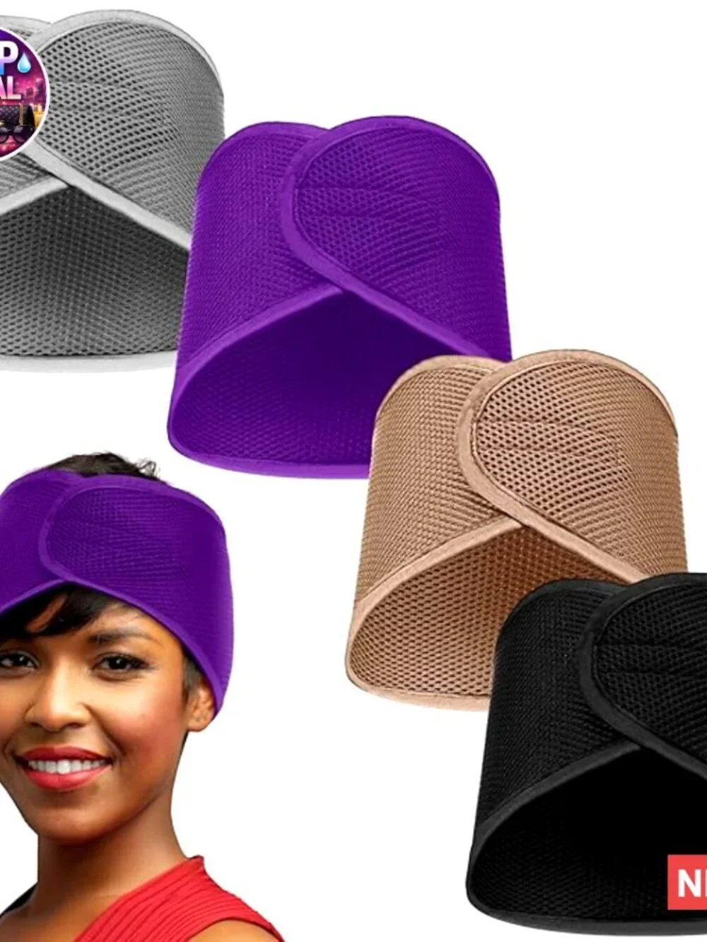 Mesh Hair Wraps for Sleeping, Washing Face, and Daily Use